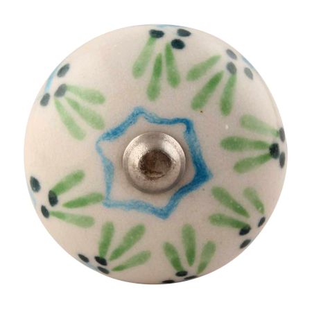 Pea Green Ceramic Floral Wine Stopper 